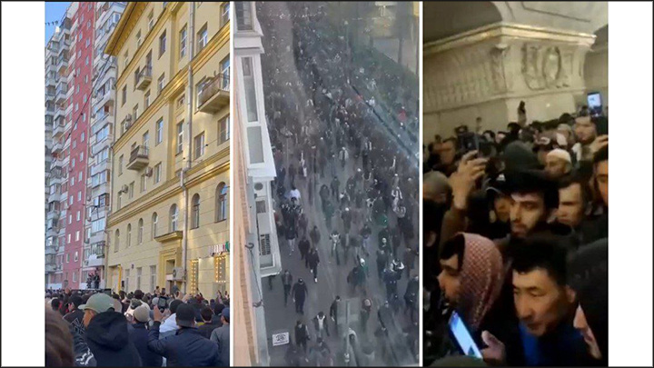    Массовые шествия с криками "Аллаху акбар" в мусульманские вызывают у жителей русских городов недоумение и ощущение опасности//Скриншот: видео из соцсетей