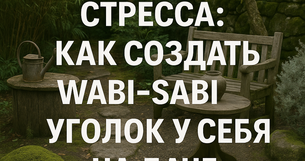 🌿 Сад без стресса: как создать wabi-sabi уголок у себя на даче
