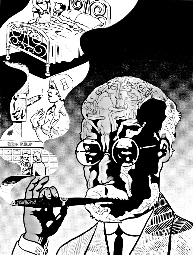 Американская карикатура на Фрейда и фрейдистов