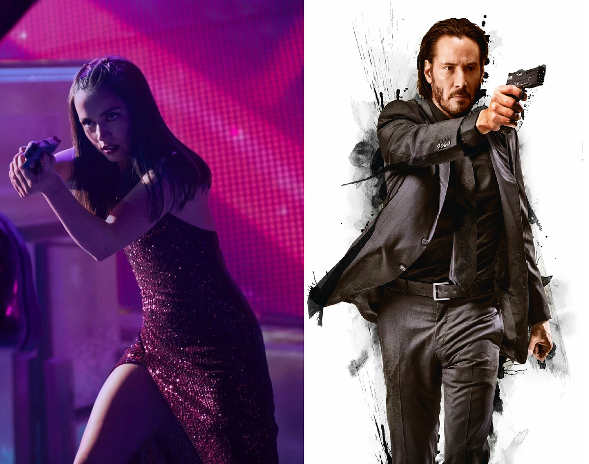 Ана де Армас и Киану Ривз