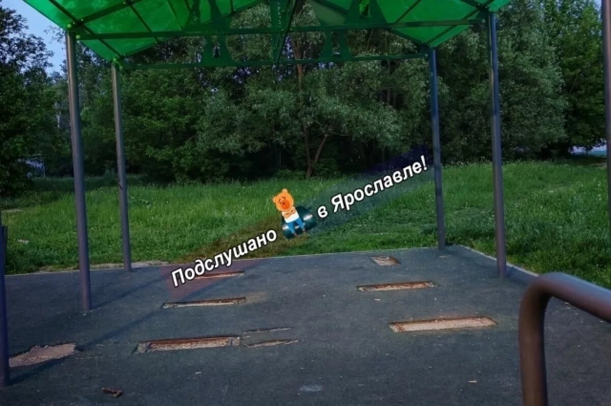    В Ярославле на Пионерской улице с площадки пропали тренажеры