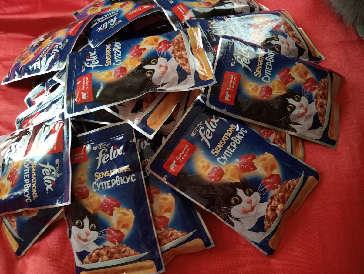 30 пачек корма для капризной Буси!