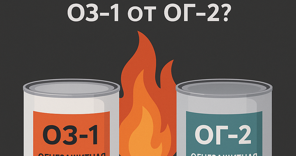 В чём разница между огнезащитной краской ОЗ-1 и ОГ-2?