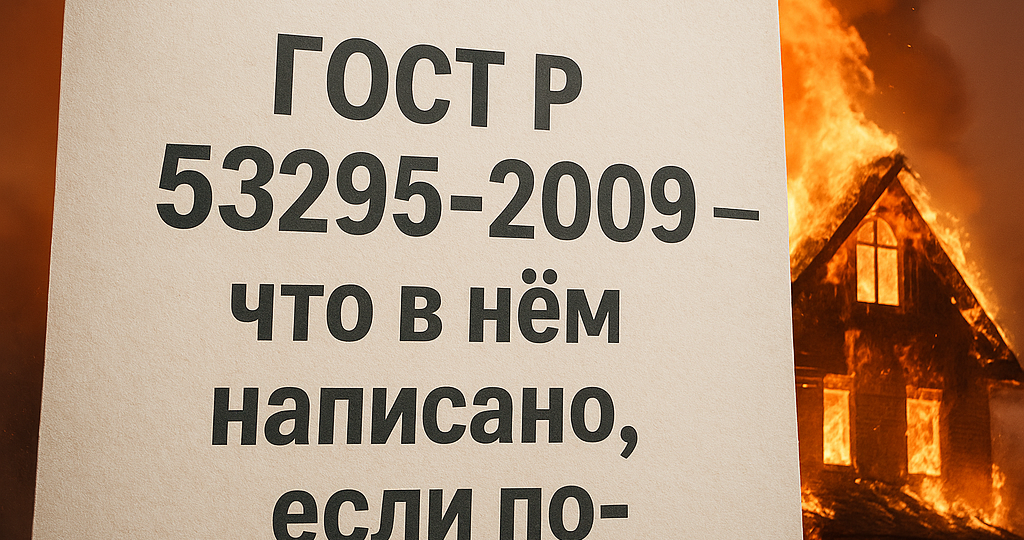 ГОСТ Р 53295-2009 — что в нём написано, если по-человечески