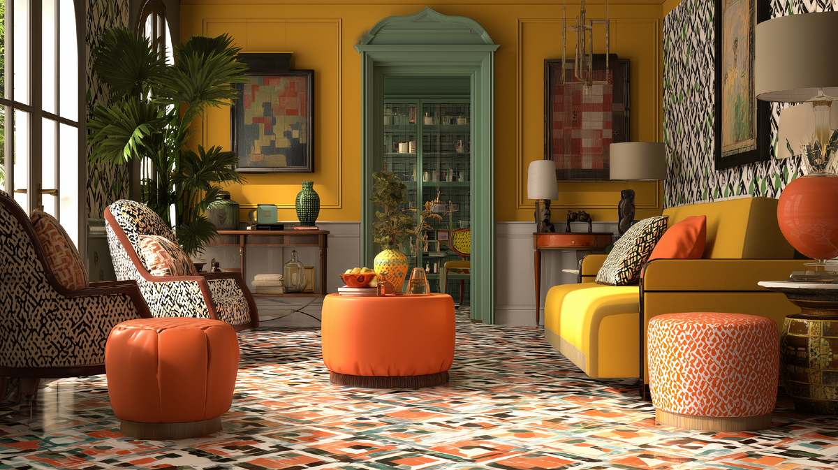 Не надо быть дизайнером, чтобы увидеть здесь слишком много цветов и текстур.