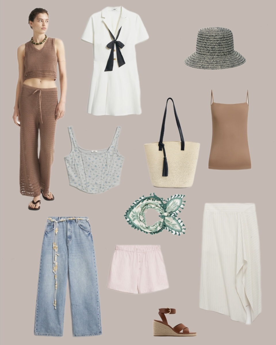 коллаж составлен автором, бренды всех вещей можно узнать в Телеграм Модные решения