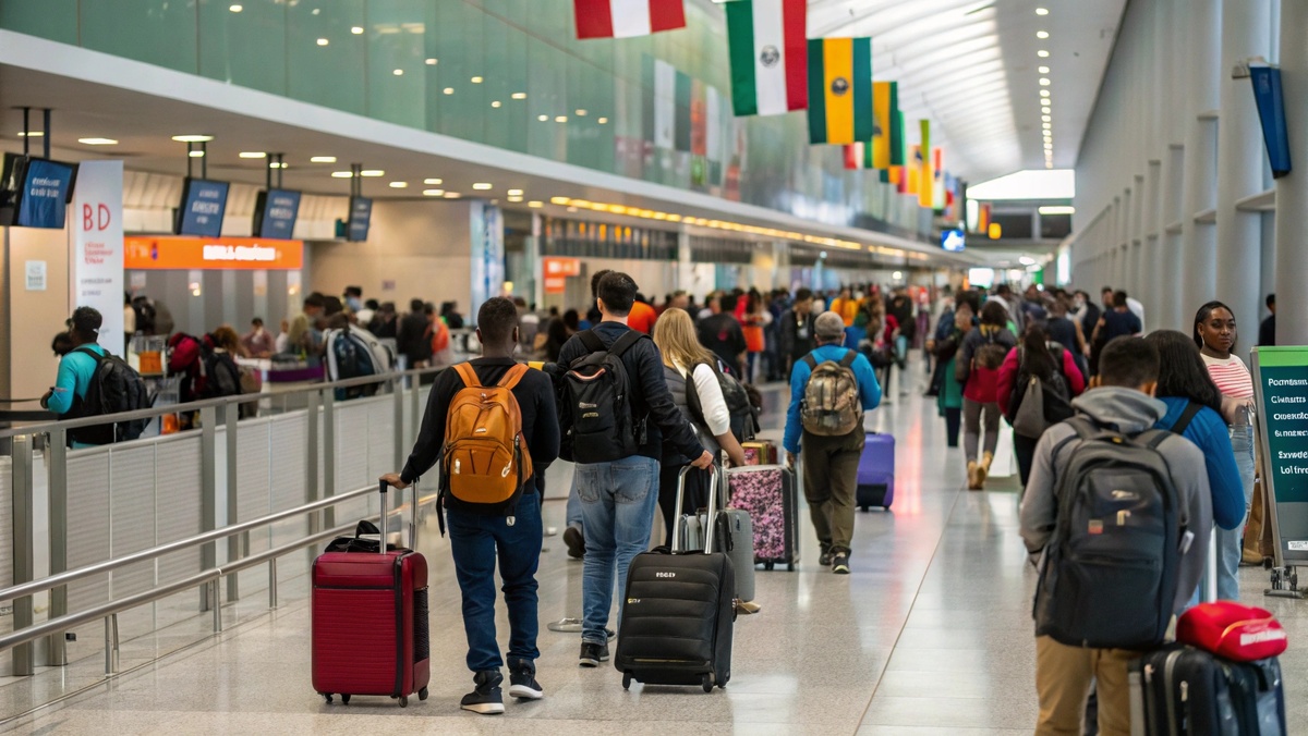 ИИ-реконструкция. Транзитная зона аэропорта. 