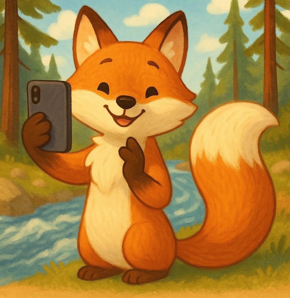 Лисичка в родном лесу