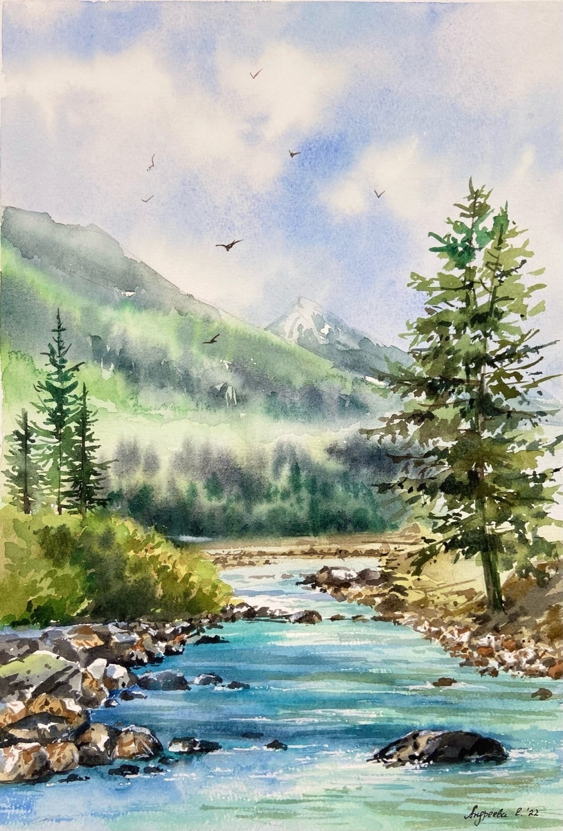Акварель Екатерины Андреевой