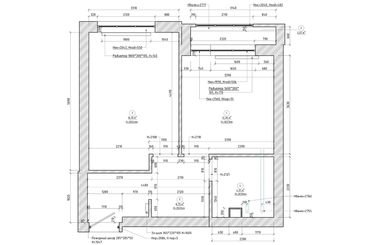 Обмерный план