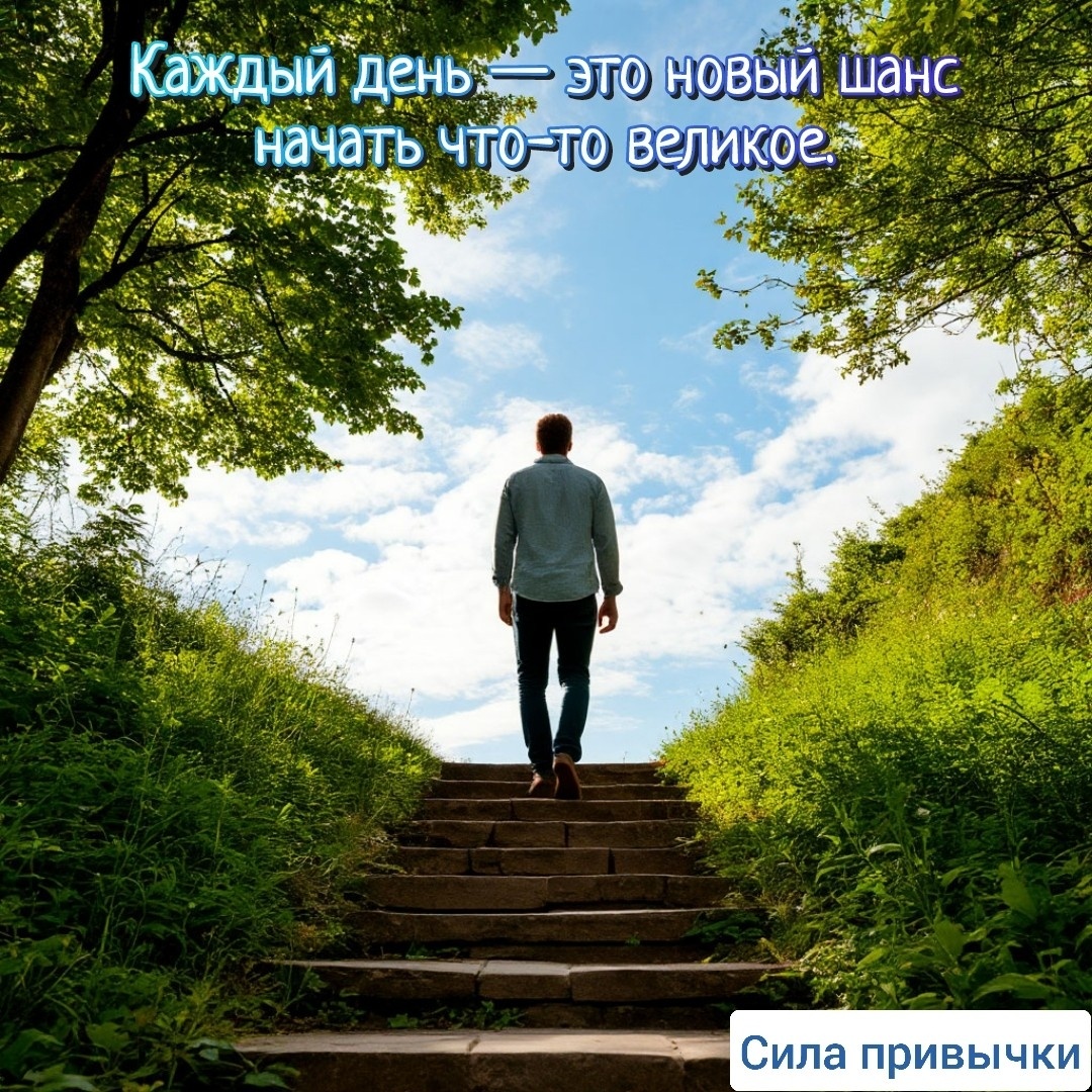 Встань и сделай первый шаг. Не бойся ошибок, они — часть пути. Каждый день приносит новые возможности, и только ты решаешь, как их использовать. Верь в себя и свои силы, и ты сможешь достичь всего, о чем мечтаешь. Начни сегодня! Поделись своей целью в комментариях Что чаще всего мешает вам начать?😨 Страх ошибки ("А вдруг не получится?")  🕰️ Откладывание на потом ("Начну с понедельника...")  🤯 Перегрузка целями (Слишком много хочу!)  💪 Ничего! Я уже в процессе (Расскажи в комментах, как!)  