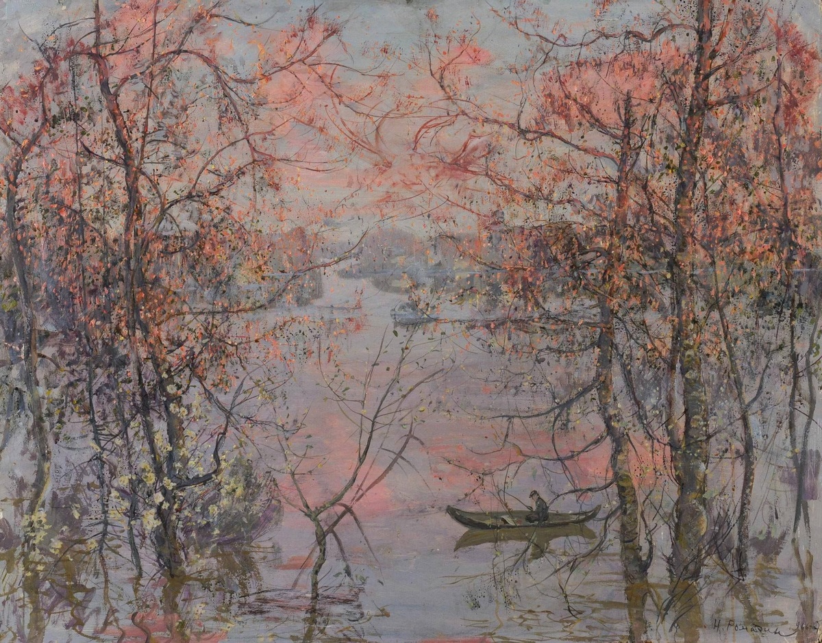 Николай Ромадин. Розовая весна.