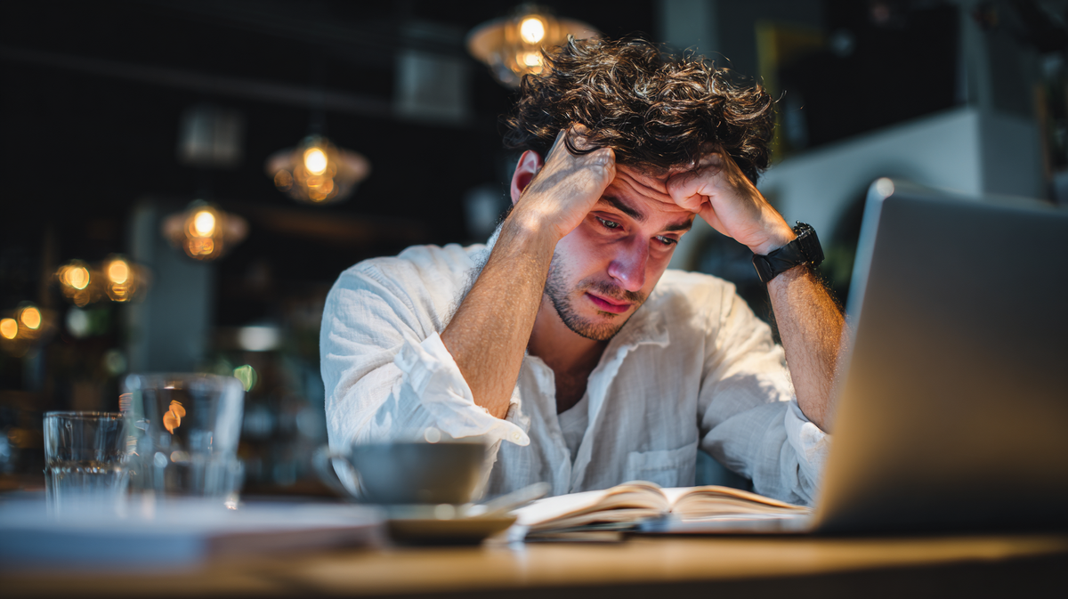 Предприниматель анализирует показатели стартапа в поисках решения проблем бизнеса