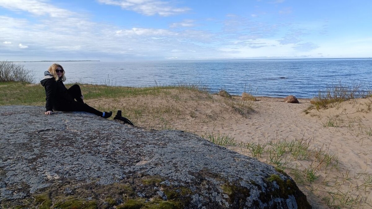 На Чудовом озере, где-то на границе с Эстонией...