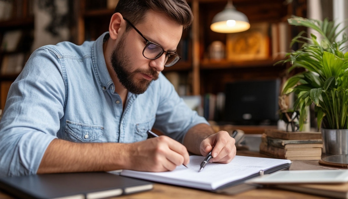 Автор пишет статью в Дзен