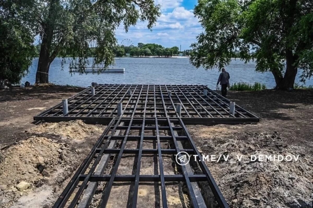    В Белгороде продолжается реконструкция набережной Северского Донца