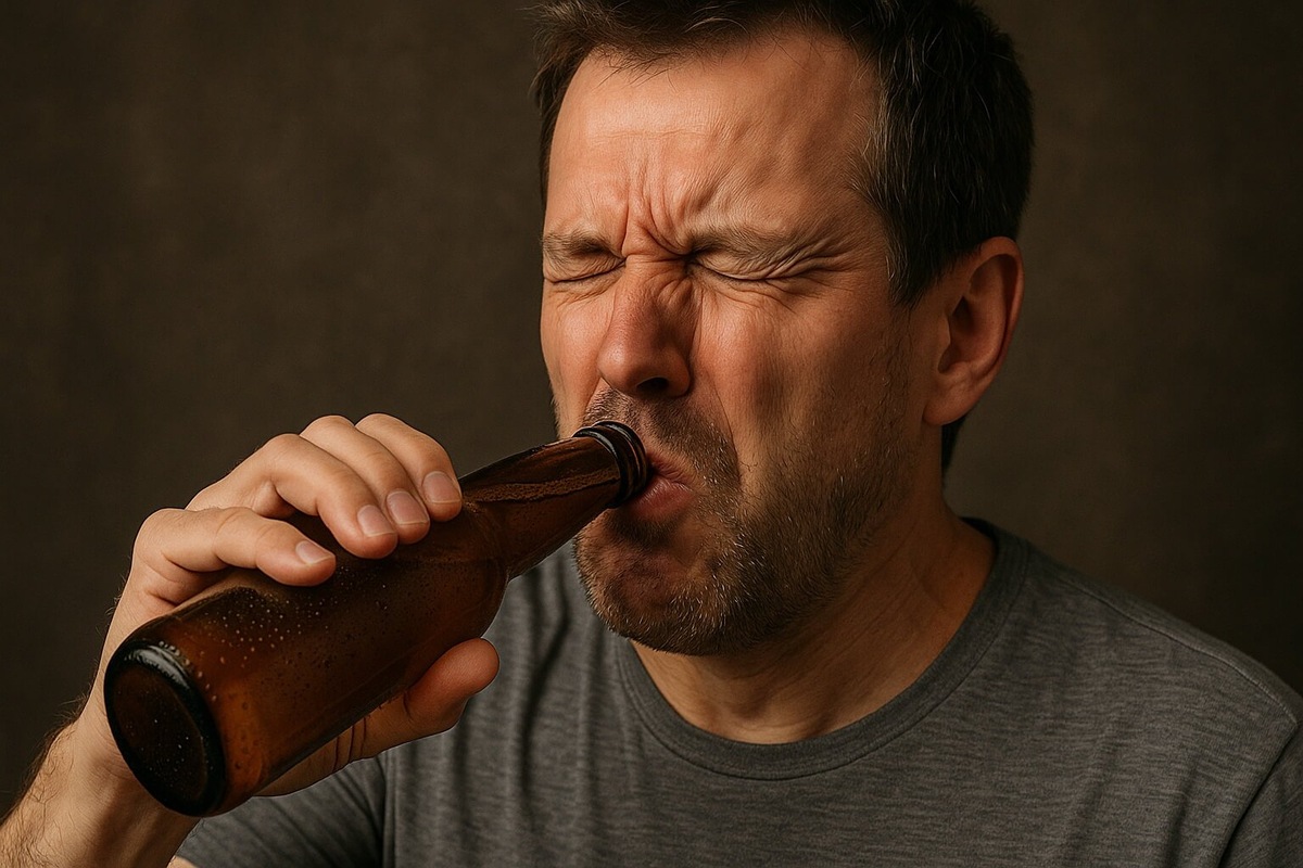    Кажется, этот мужчина пьет пиво с очень высоким IBU