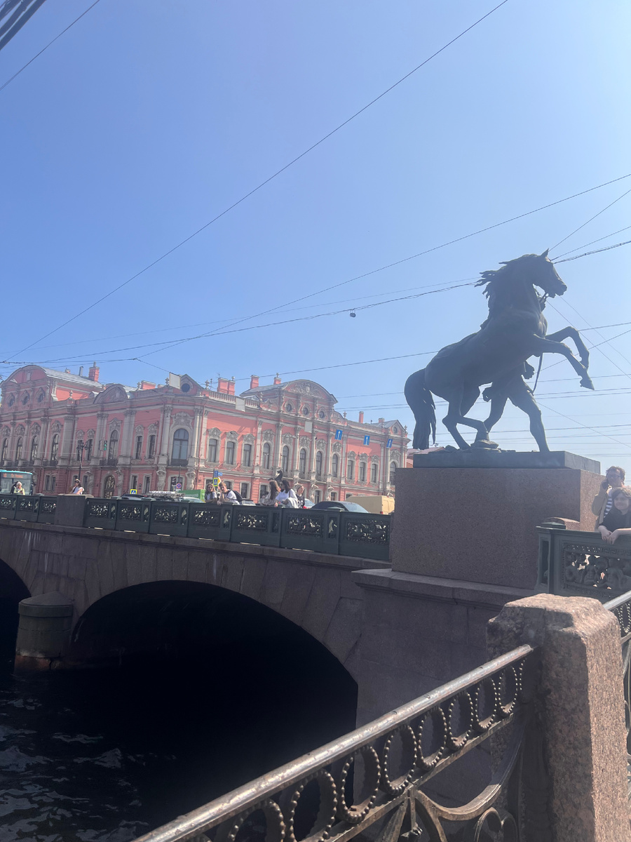 Если вам тоже интересно, ищите коня, который ближе к Аничкову дворцу (дворец творчества Молодёжи, пионеров и школьников в зависимости от периода истории).