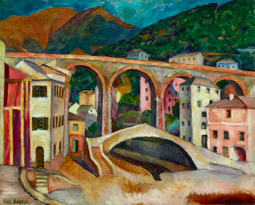 И.И. Машков. Италия. Нерви. Пейзаж с акведуком. 1913.