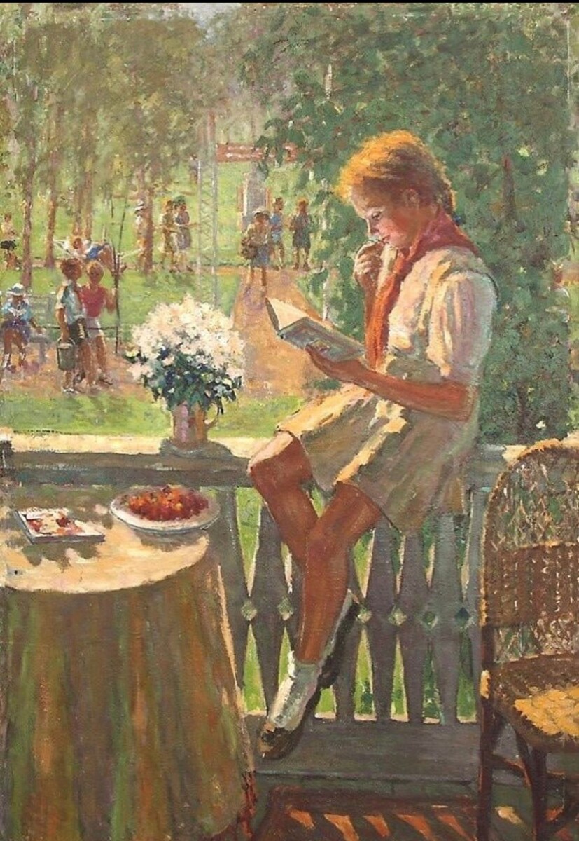 Борис Петрухин. «В пионерском лагере». 1937