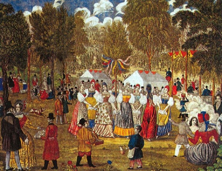 "Семик, или Гулянья в Марьиной роще", 1845, А. Грачев