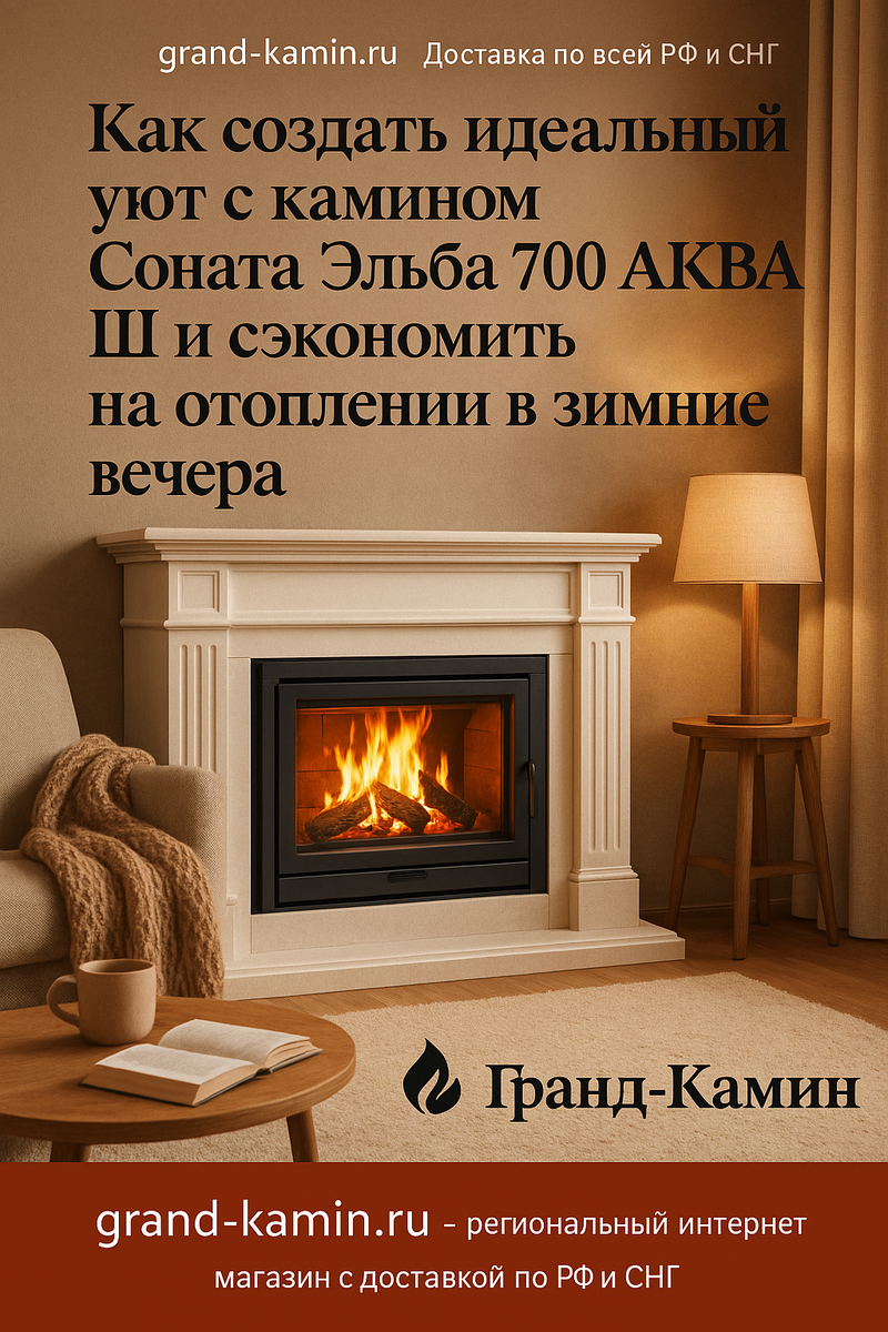   Как создать идеальный уют с камином Соната Эльба 700 АКВА Ш и сэкономить на отоплении в зимние вечера Kamin