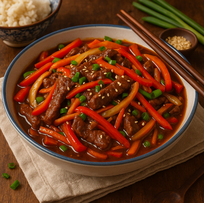 Говядина по-китайски с овощами в соусе рецепты от Дарики