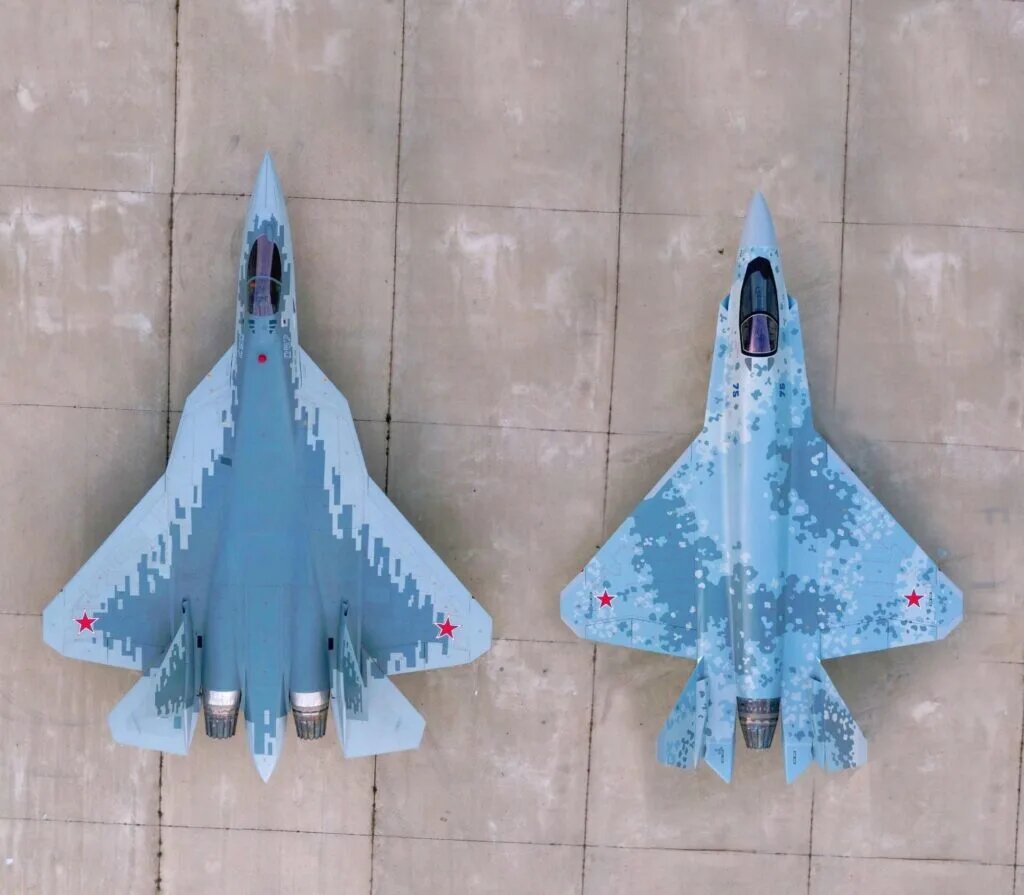 На фото: Су-57 (слева) и Су-75 (справа), источник изображения Life.ru