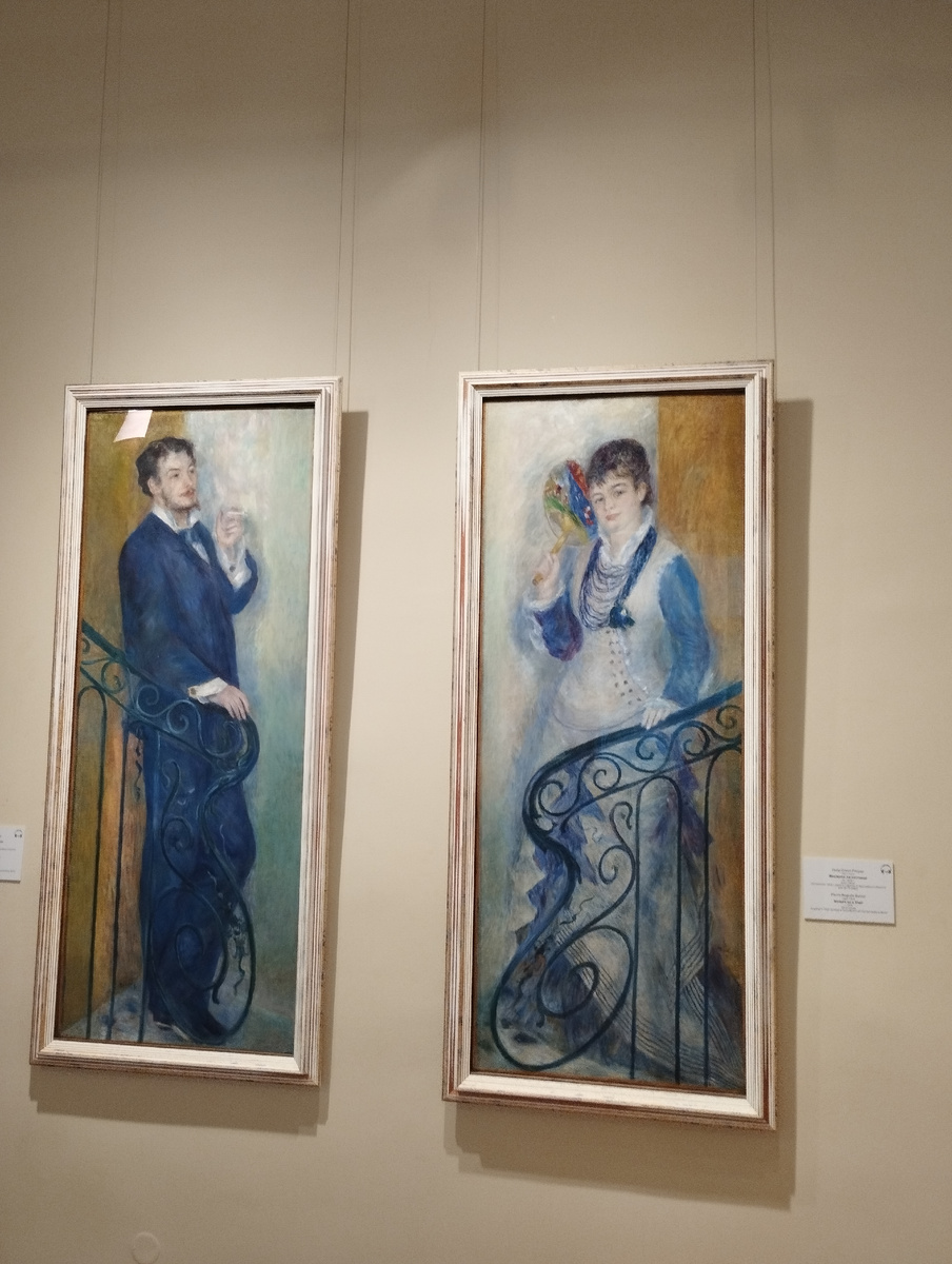 Картины Пьера Огюста Ренуара "Мужчина на лестнице" и  "Женщина на лестнице"