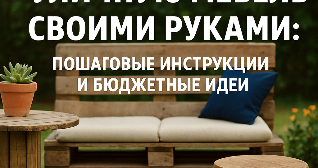 🪑 Как сделать уличную мебель своими руками: пошаговые инструкции и бюджетные идеи