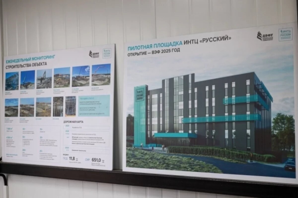    Пилотную площадку ИНТЦ «Русский» запустят на острове к ВЭФ в сентябре