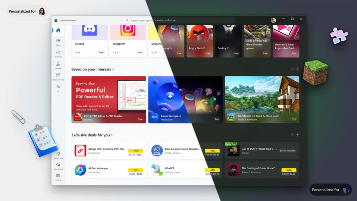 Новые функции в Microsoft Store / Дзен.Уловка-32 / Изображение из ОИИ