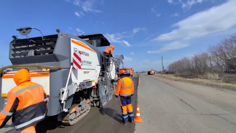     Продолжается ремонт федеральной дороги в Рубцовске Минтранс