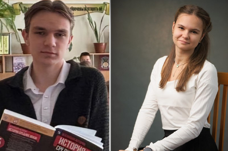    Данила Котенко из школы №10 и Ксения Стрибезова из школы №19