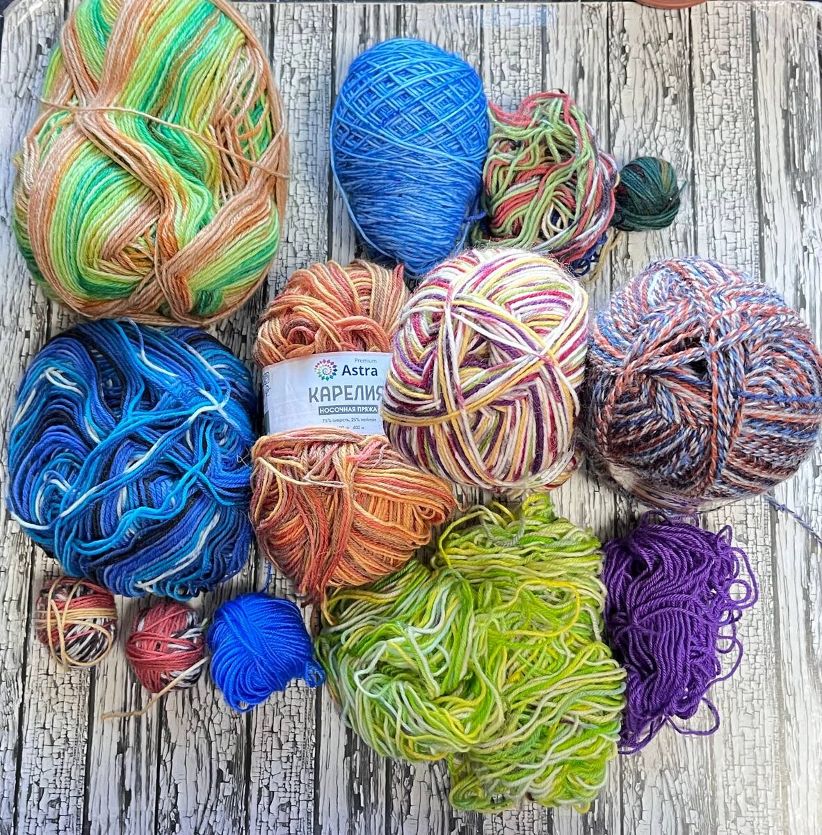 Мои моточки Scrappy socks