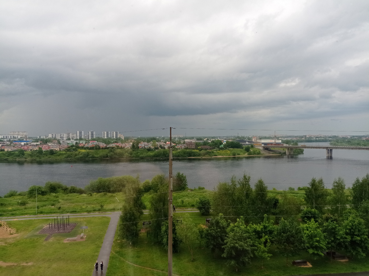 Наш парк пустовал. Погода нелётная. 