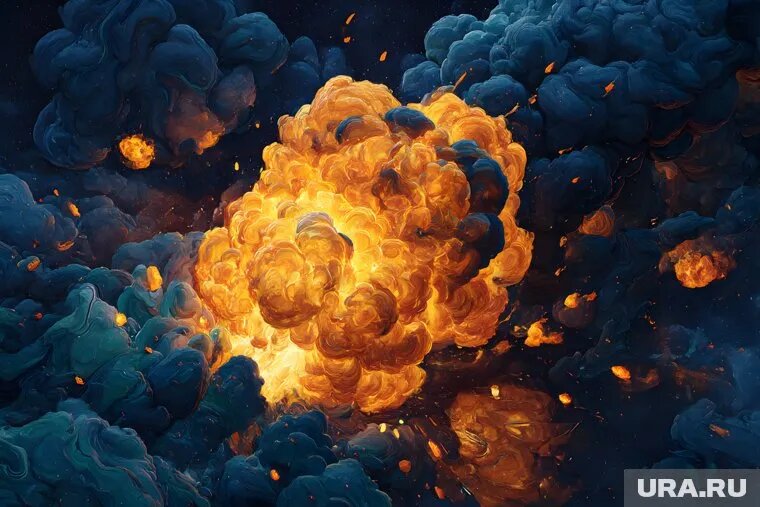 После атаки ВСУ в районе аэропорта в Брянске прогремел мощный взрыв. Фото: Создано в Midjourney © URA.RU