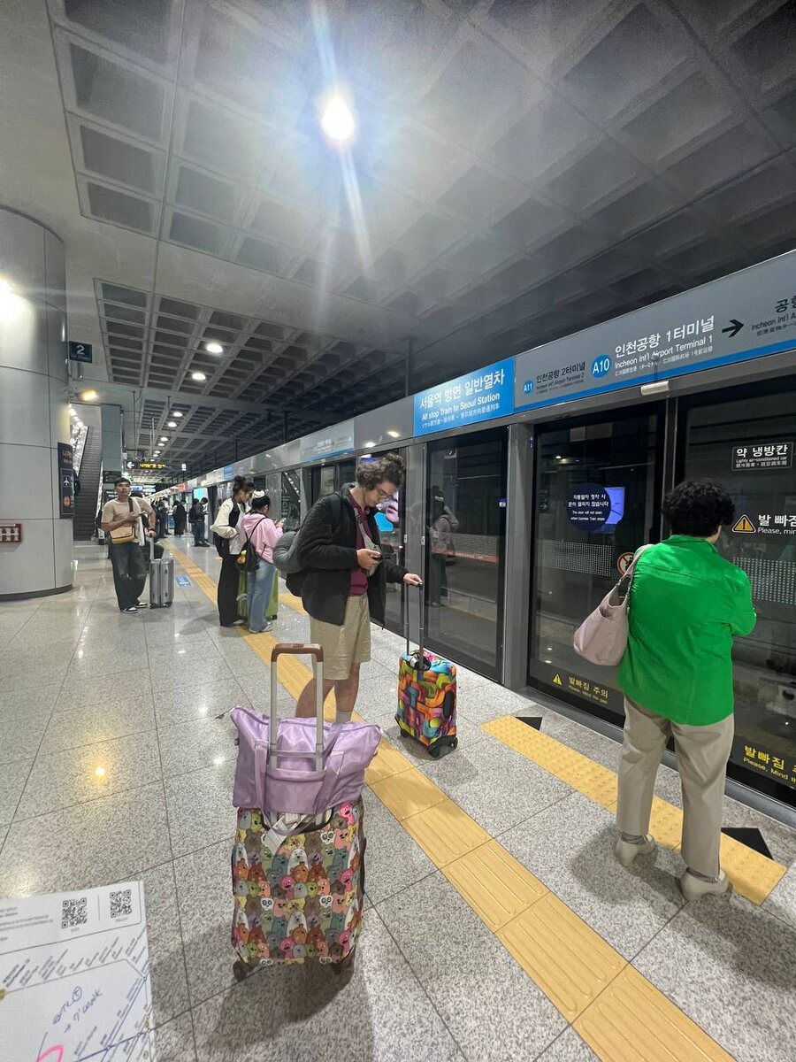 Прилетели в Сеул