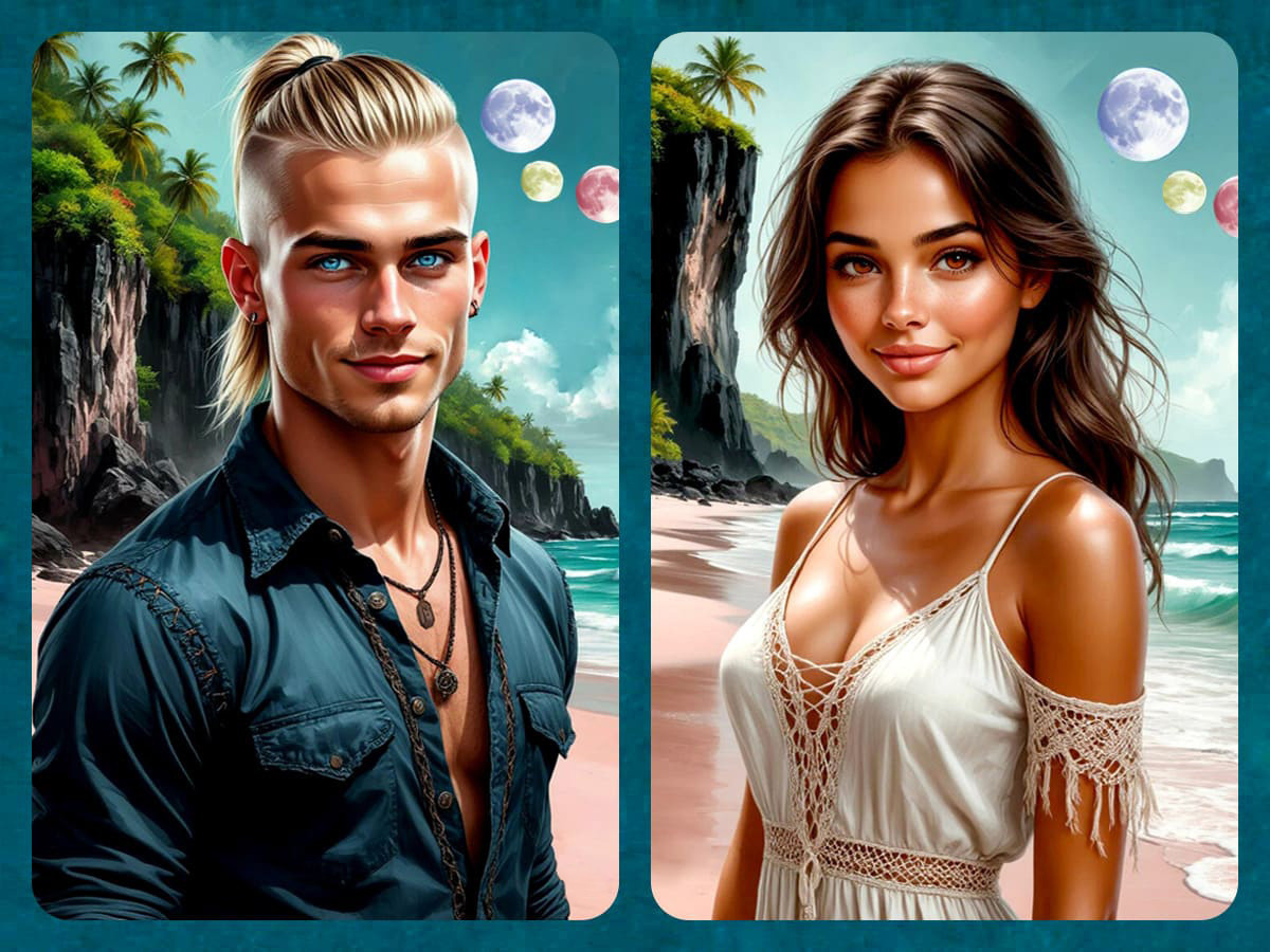 Валидол и Ева из романа «Жена для звёздного варвара» Ольги Ярошинской (арты).