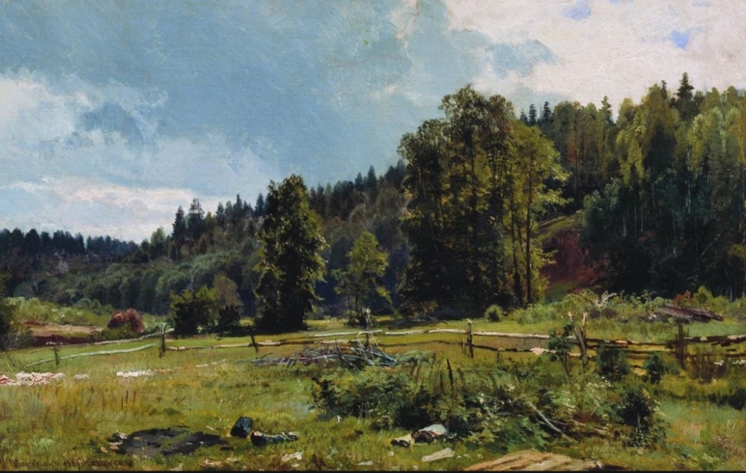 Картина Ивана Шишкина "Луг на опушке леса. Сиверская" (1887 год). Фото с открытого источника. 
