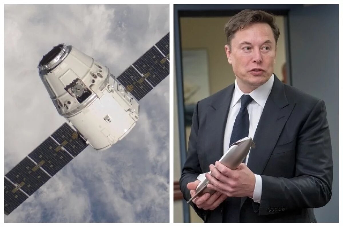    Космический корабль Dragon и Илон Маск.