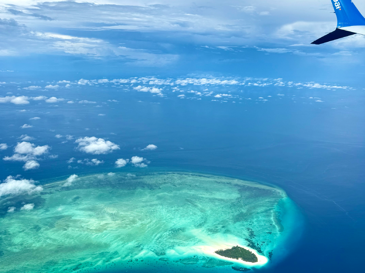 Вот такая красота на подлёте к Занзибару 