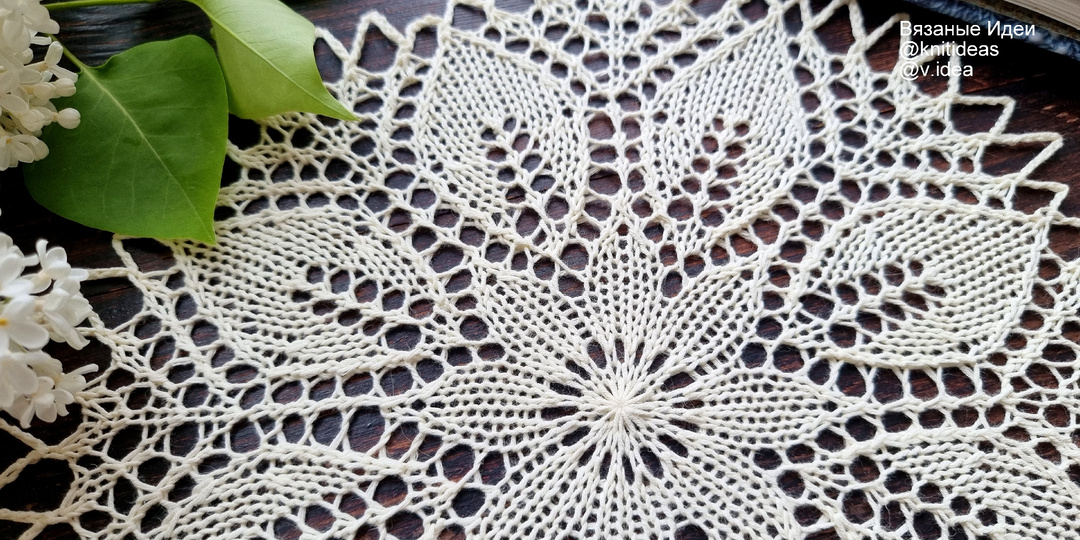 Салфетка спицами!
