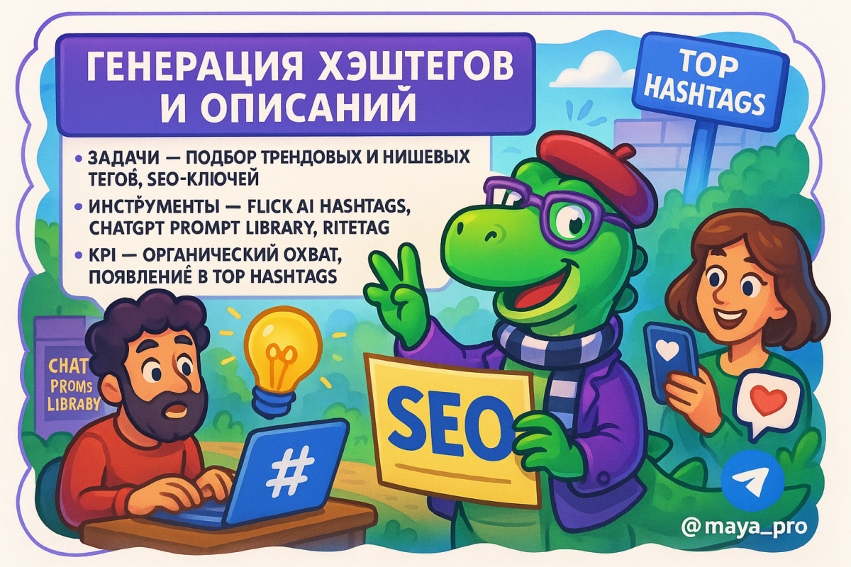    Генерация хэштегов и описаний: как автоматизация поднимает вашу видимость на новые высоты Артур Хорошев