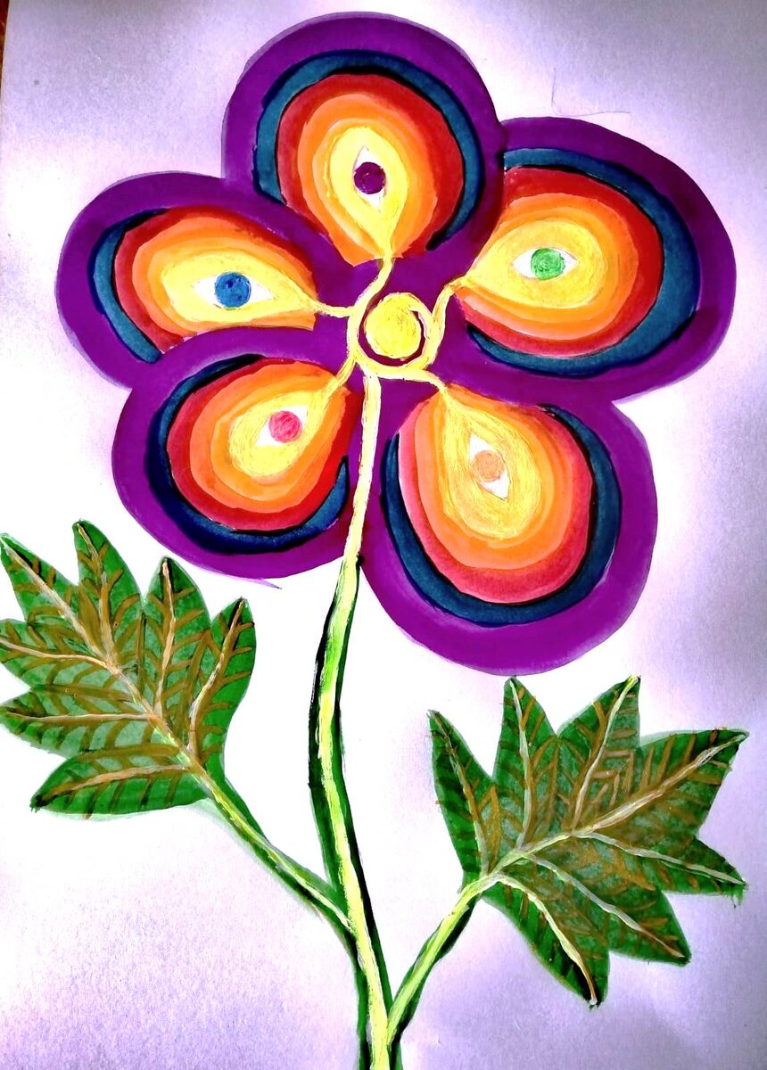 Интуитивное рисование. Гуашь, акрил.