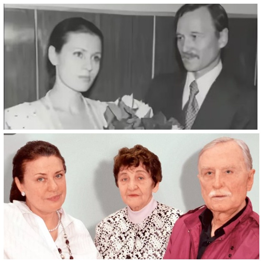 С мужем Юрием Папоровым. В молодости и под конец его жизни.