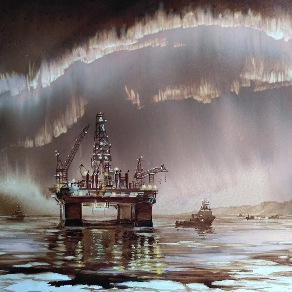 Платформа в Охотском море. 