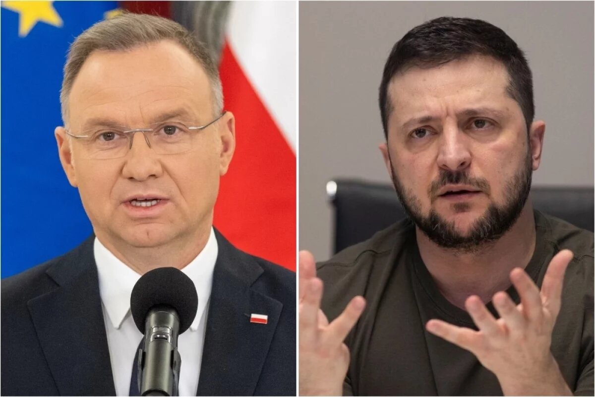    Анджей Дуда — действующий президент Республики Польша; политический деятель Владимир Зеленский.