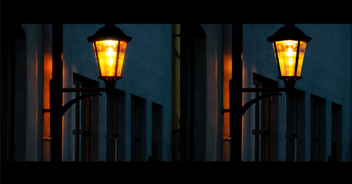 Слева Halation, справа без.