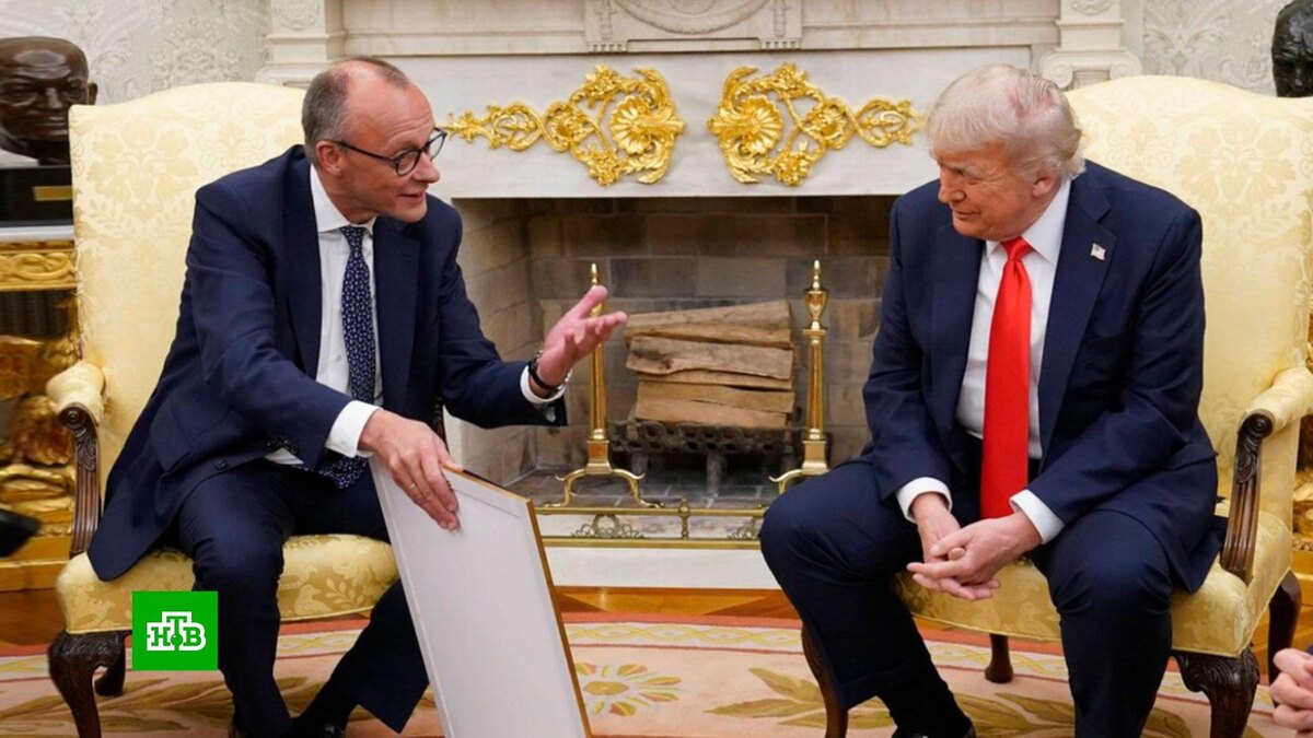    «Шоу одного человека»: Мерц в Овальном кабинете говорил лишь 4 минуты